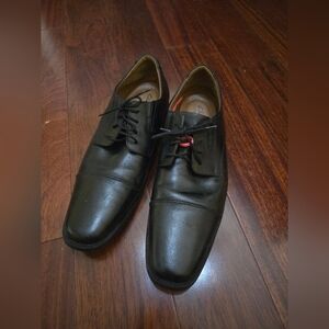 Clarks Classic Black Leather Men's Shoes Size 14